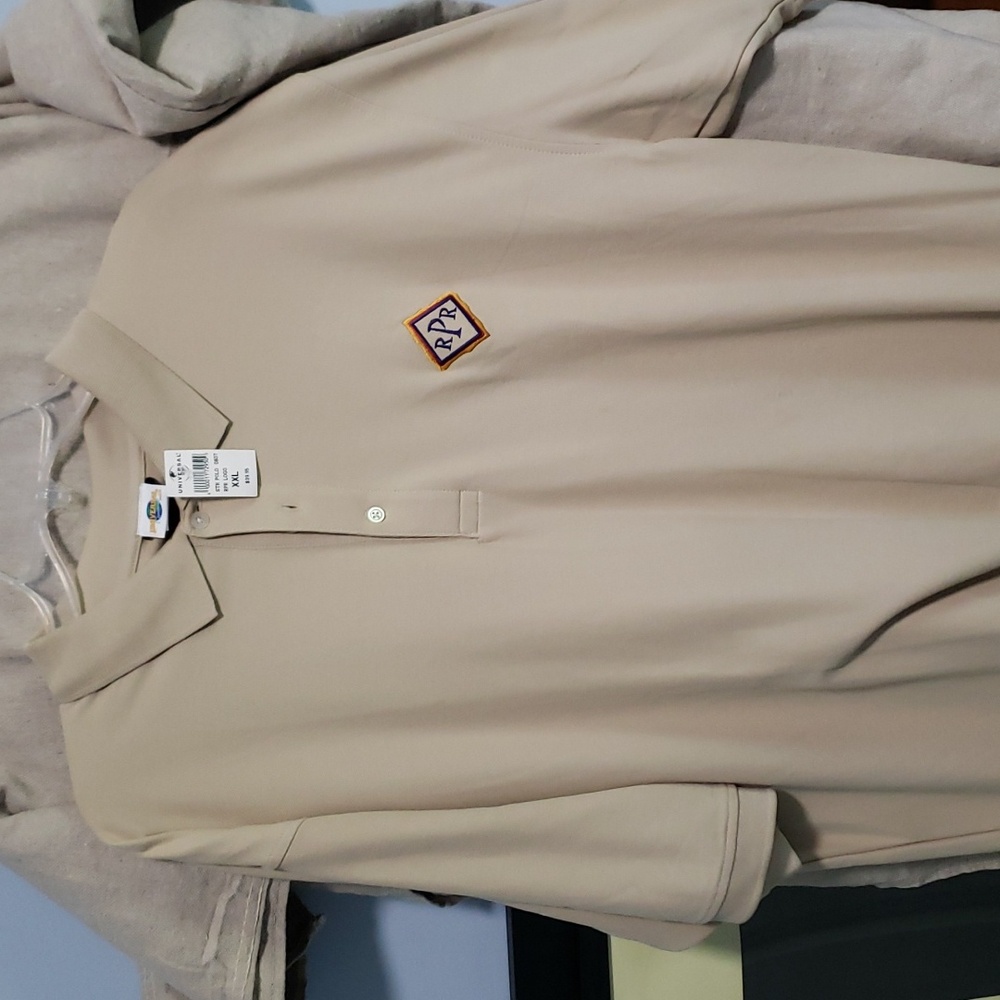 Khaki men's polo shirt